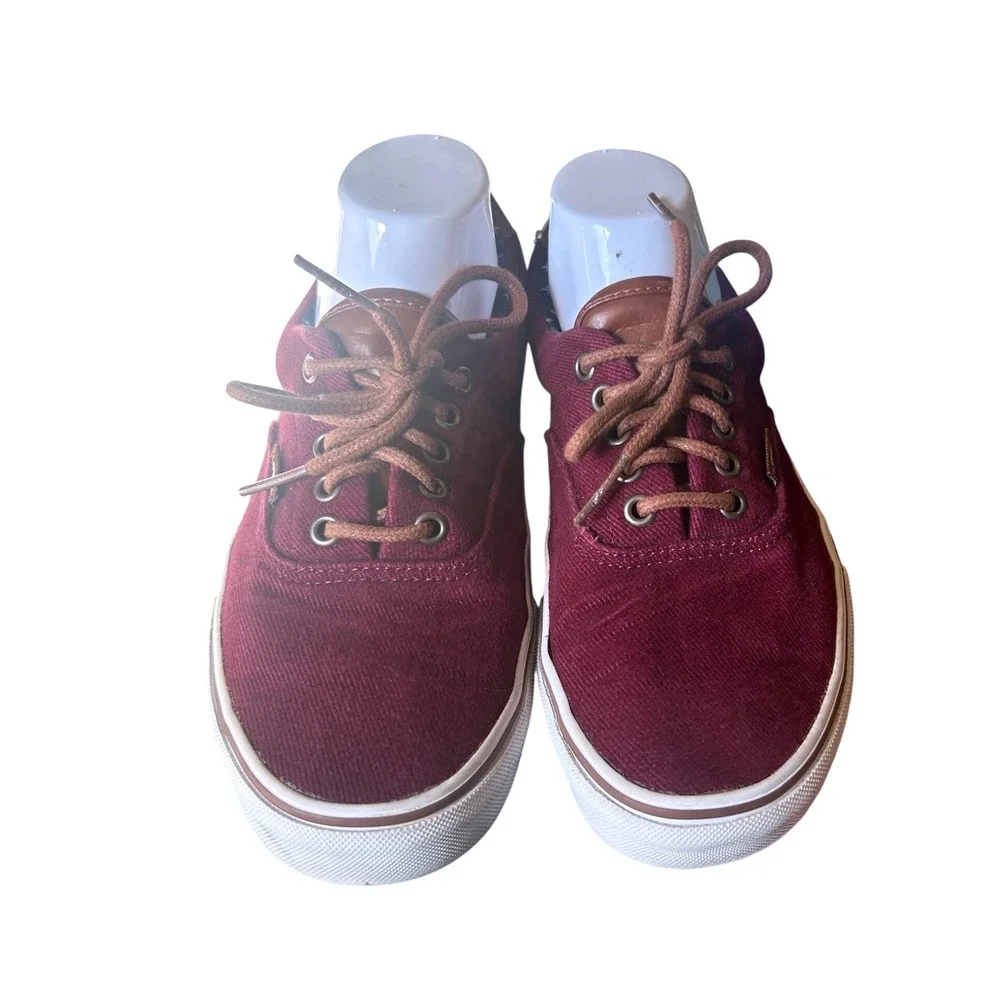 Vans‎ Era Burgundy Canvas Low Top Lace Up Sneakers Mens 7.5 Womens 9